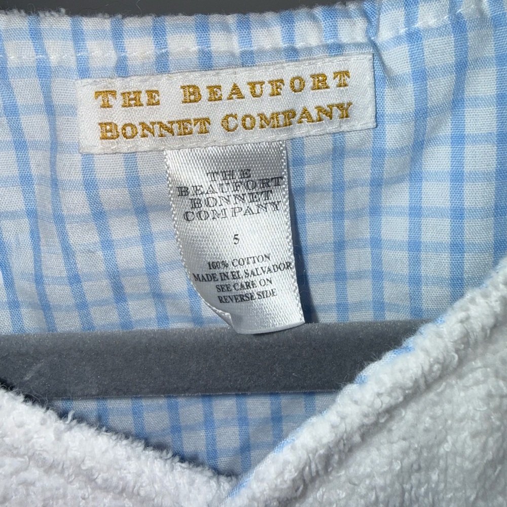 TBBC Pristine The Beaufort Bonnet Company Pink Blue Gingham Callie Coverup 5 - Picture 2 of 7
